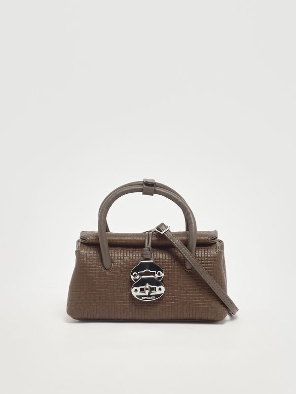 3. Dotta Cestaia Baby bag in woven leather Grey Ostia Antica Zanellato 0687502330000 b