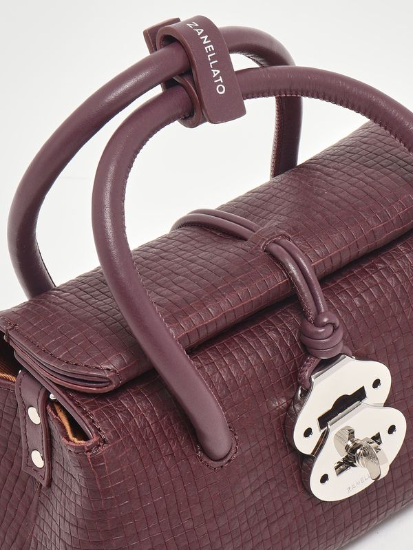 5. Dotta Cestaia Baby bag in woven leather Red Chianti Zanellato 0687502330000 b