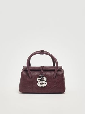 1. Dotta Cestaia Baby bag in woven leather Red Chianti