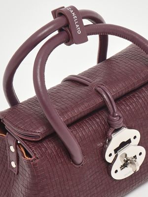 5. Dotta Cestaia Baby bag in woven leather Red Chianti