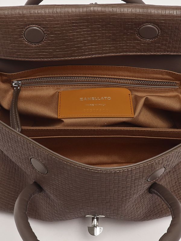 4. Damenhandtasche Dotta Cestaia S aus geflochtenem Leder Grey Ostia Antica Zanellato 0687502330000 s
