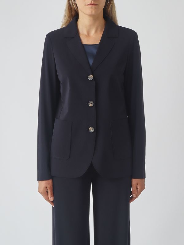 Elisabetta Franchi Women's satin jacket - Navy | Caposerio.com