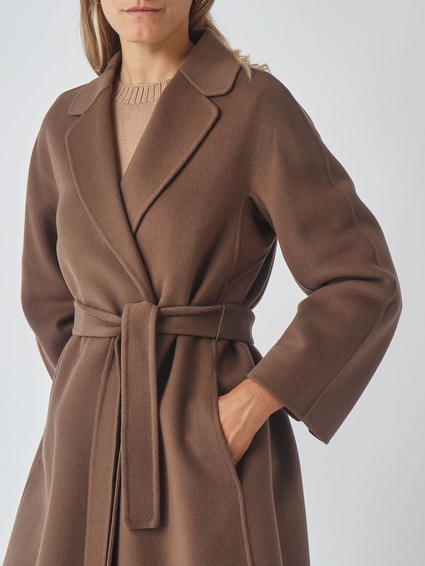 S Max Mara Esturia women's virgin wool coat - Mud | Caposerio.com