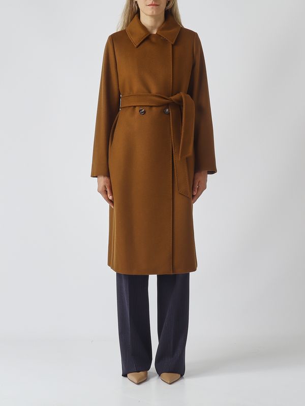 Max Mara Studio Bcollag women's virgin wool coat - Caramel