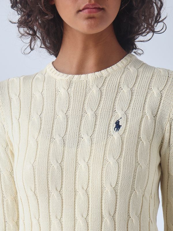 Polo Ralph Lauren 手編みホルターネックトップス 麻絹 M 美品 Polo Ralph Lauren Women's Julianna cotton top - Cream | Caposerio.com