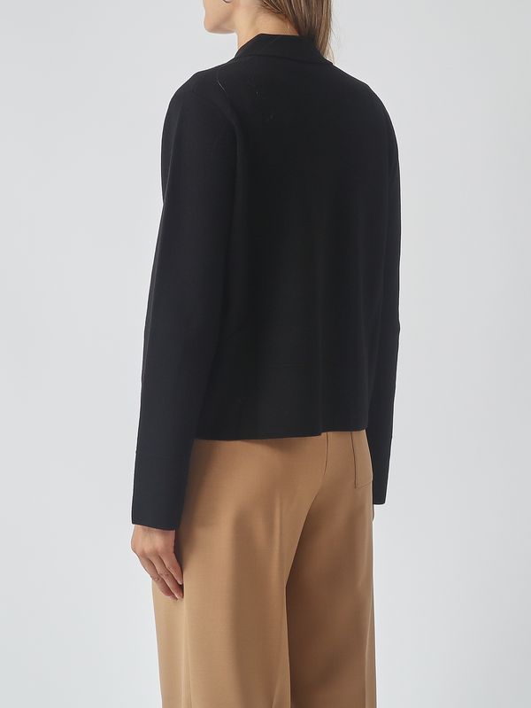 MM Max Mara Women's Snack virgin wool knit cardigan - Black