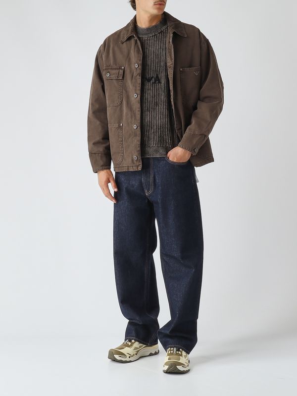 Emporio Armani Men's cotton jacket - Dark Brown | Caposerio.com