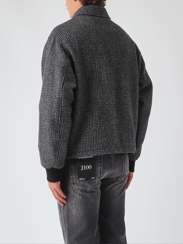 Emporio Armani Men's Urban jacket with boiled-wool effect - Silver