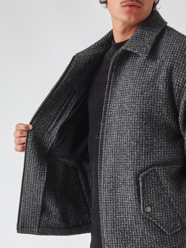 Emporio Armani Men's Urban jacket with boiled-wool effect - Silver