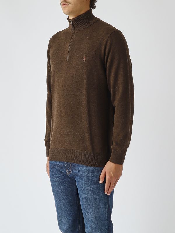 Polo Ralph Lauren Men's RWS merino half-zip sweater - Cinnamon