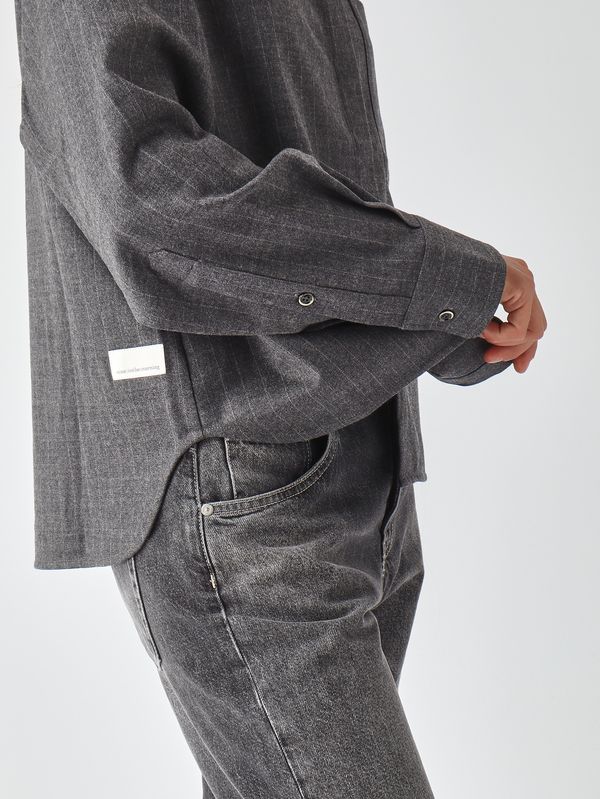Nine in the morning Women's Arizona wool shirt - Pinstripe