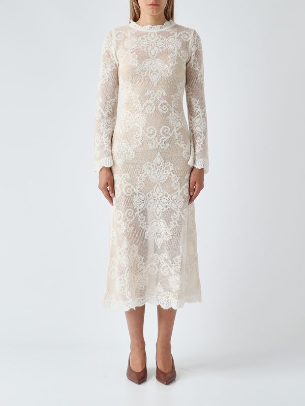 Ermanno Scervino Women's stretch cotton dress - White | Caposerio.com