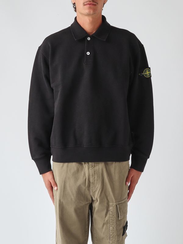 Stone Island Men's lambswool blend sweater - Black | Caposerio.com