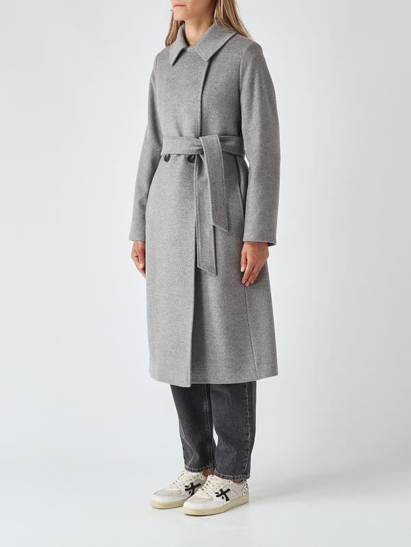Max Mara Studio Bcollag women's virgin wool coat - Light Gray