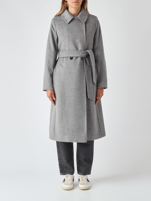 Max Mara Studio Bcollag women's virgin wool coat - Light Gray