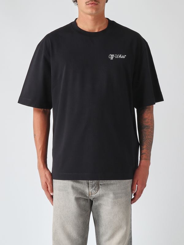 Off-White Men's cotton T-shirt - Black | Caposerio.com