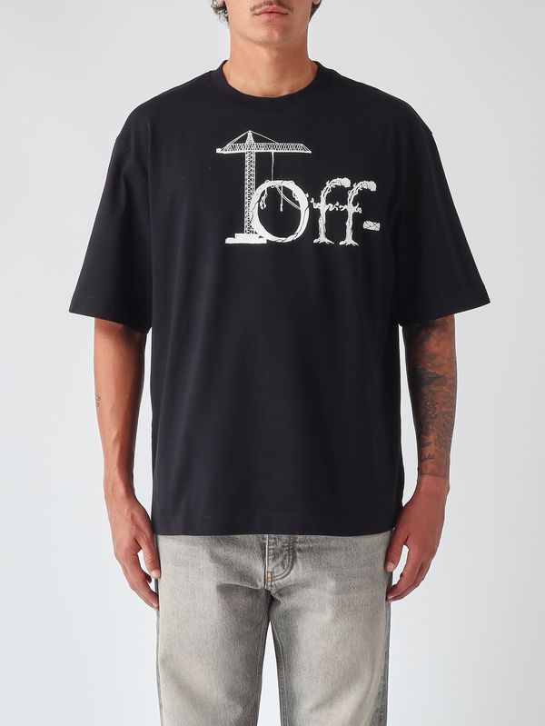 Off-White Men's cotton T-shirt - Black | Caposerio.com