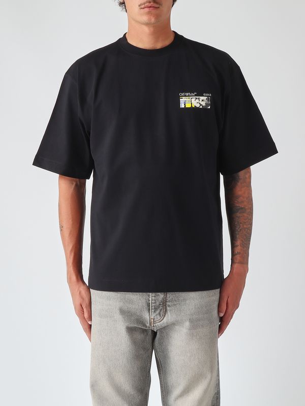 Off-White Men's cotton T-shirt - Black | Caposerio.com
